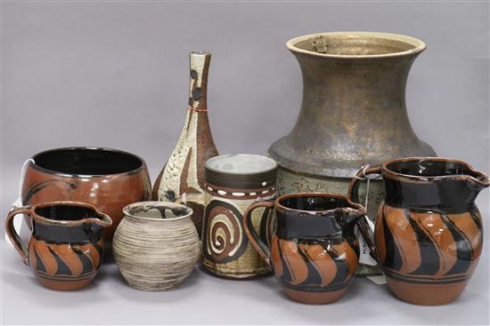 A collection of studio pottery by Derek Emms, Robert Fournier and others,